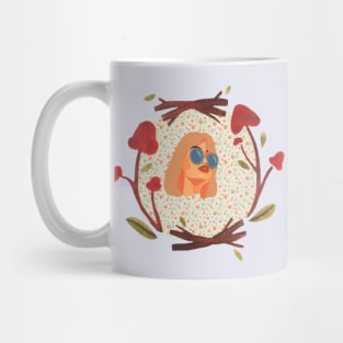 woman with flowers Mug